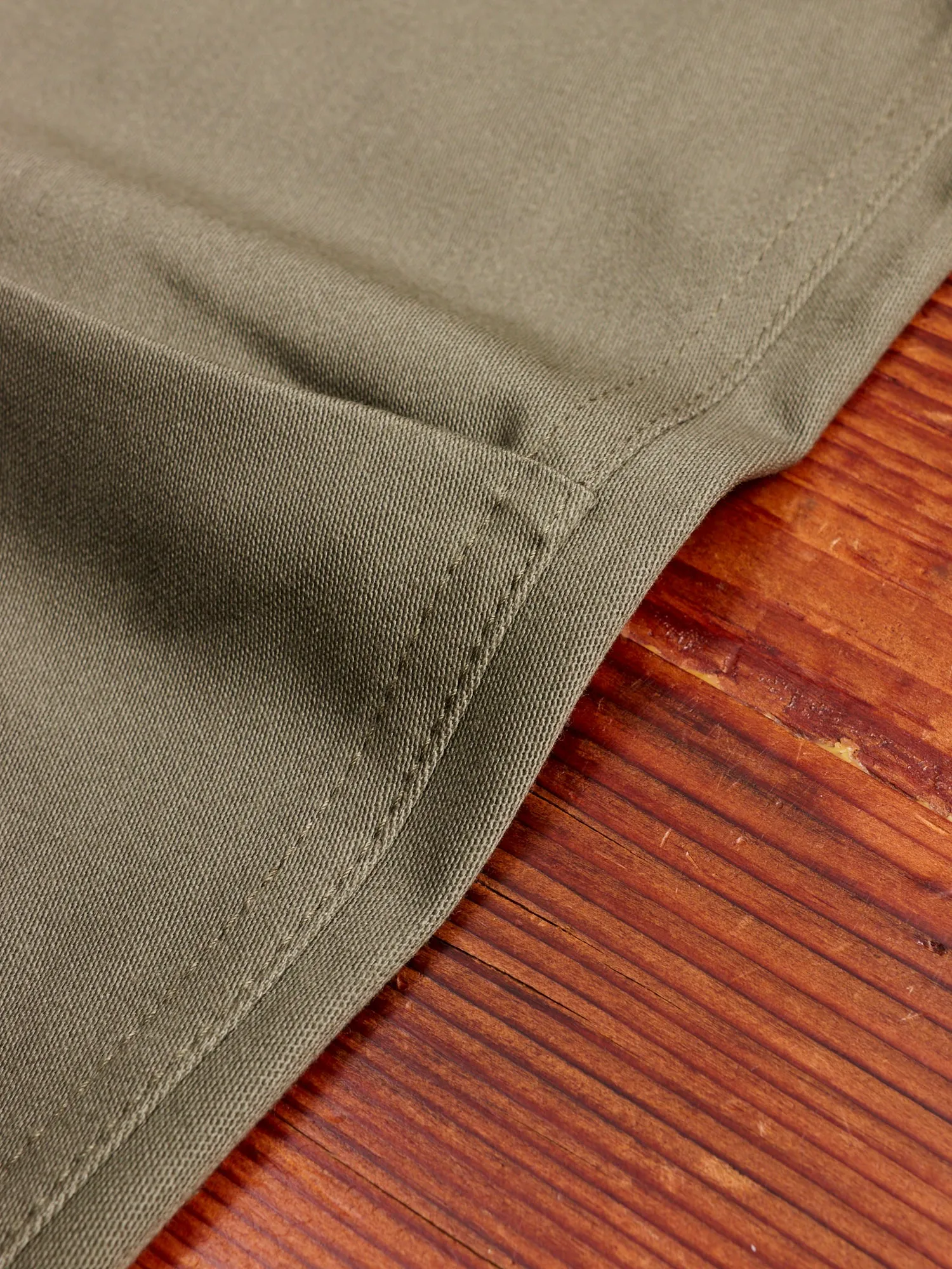 Overgrown Pants in Olive Military Satin