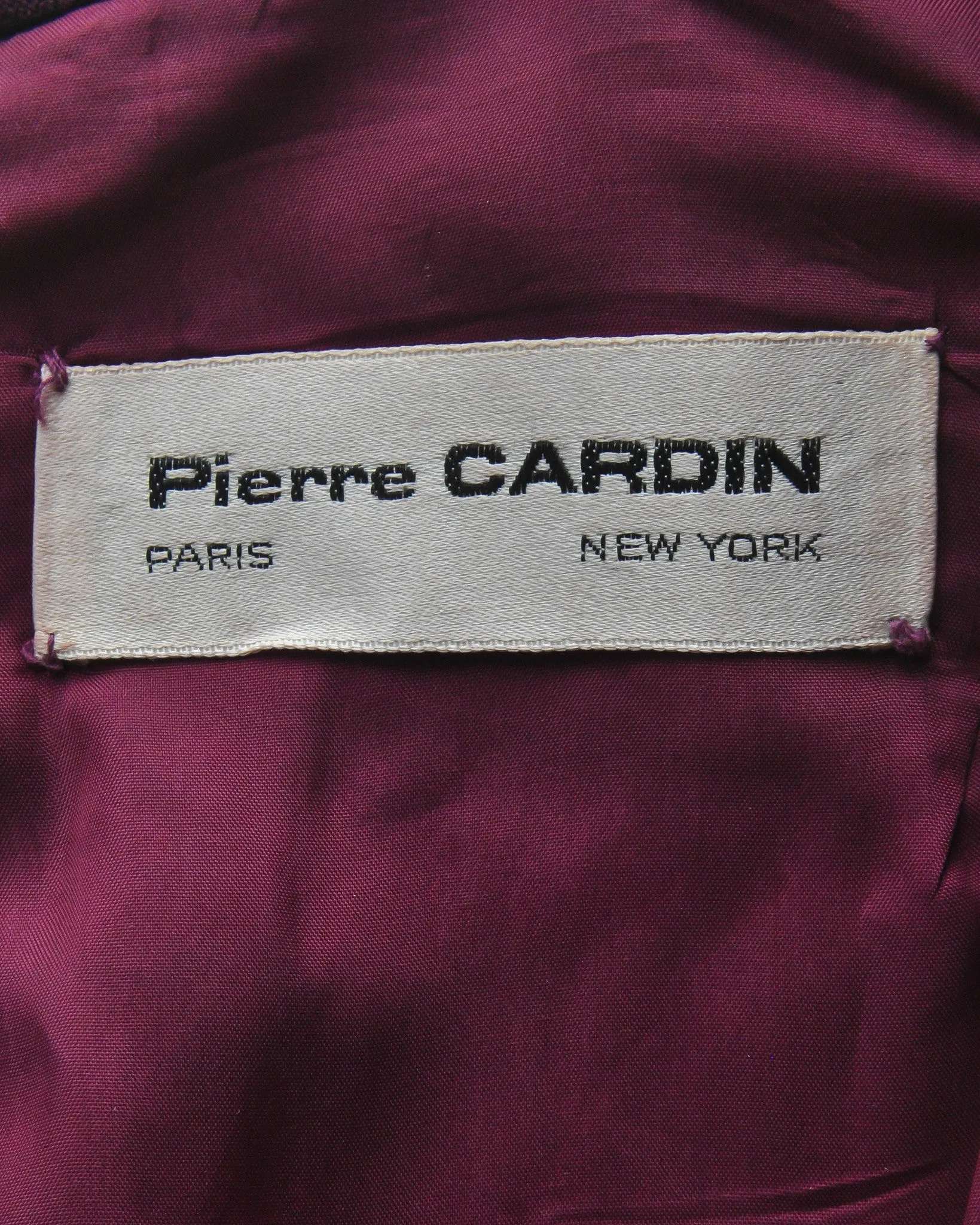 Pierre Cardin Vintage Purple Wool Pleated Dress
