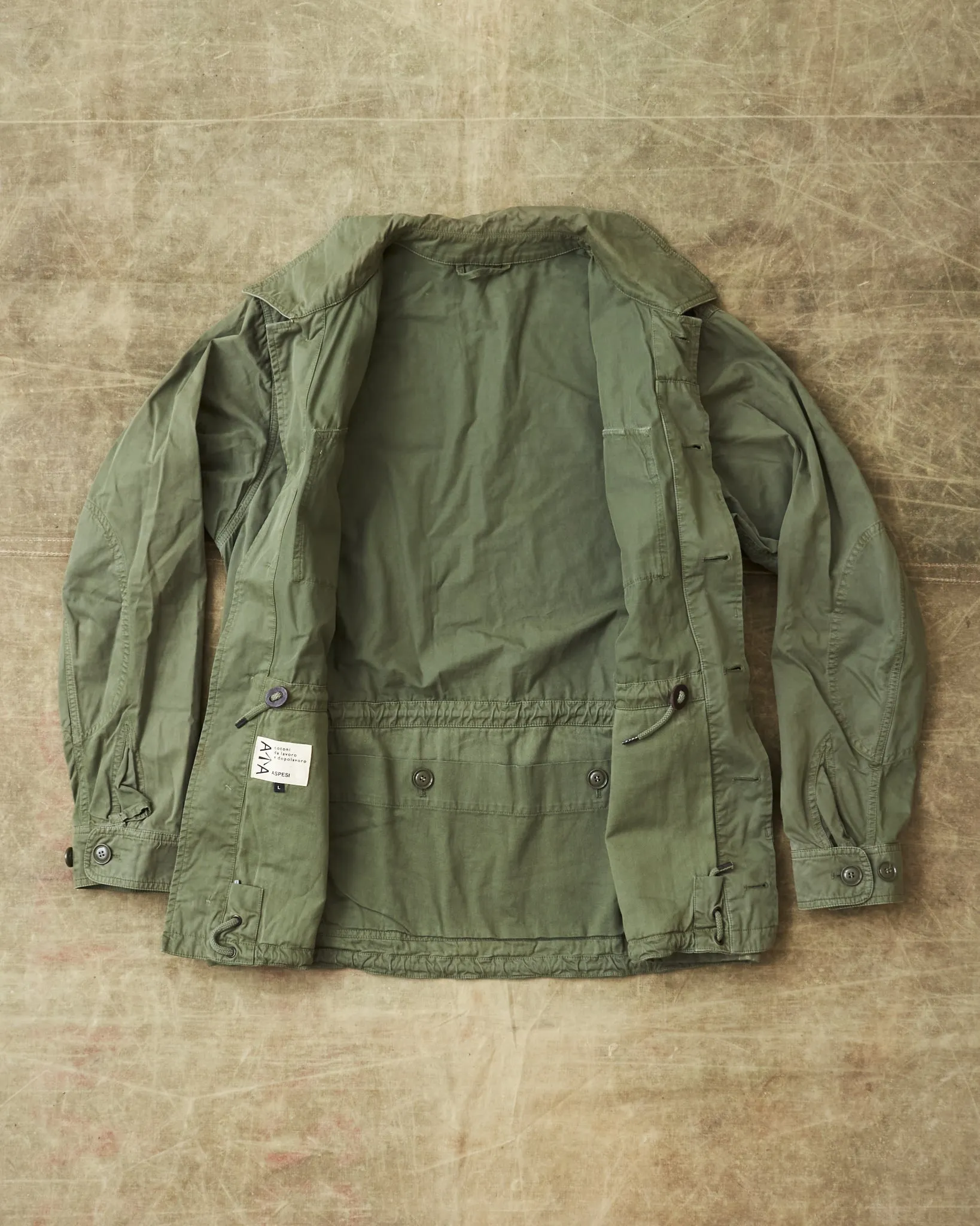 Second Hand Aspesi Cotton Army Jacket Green Size L