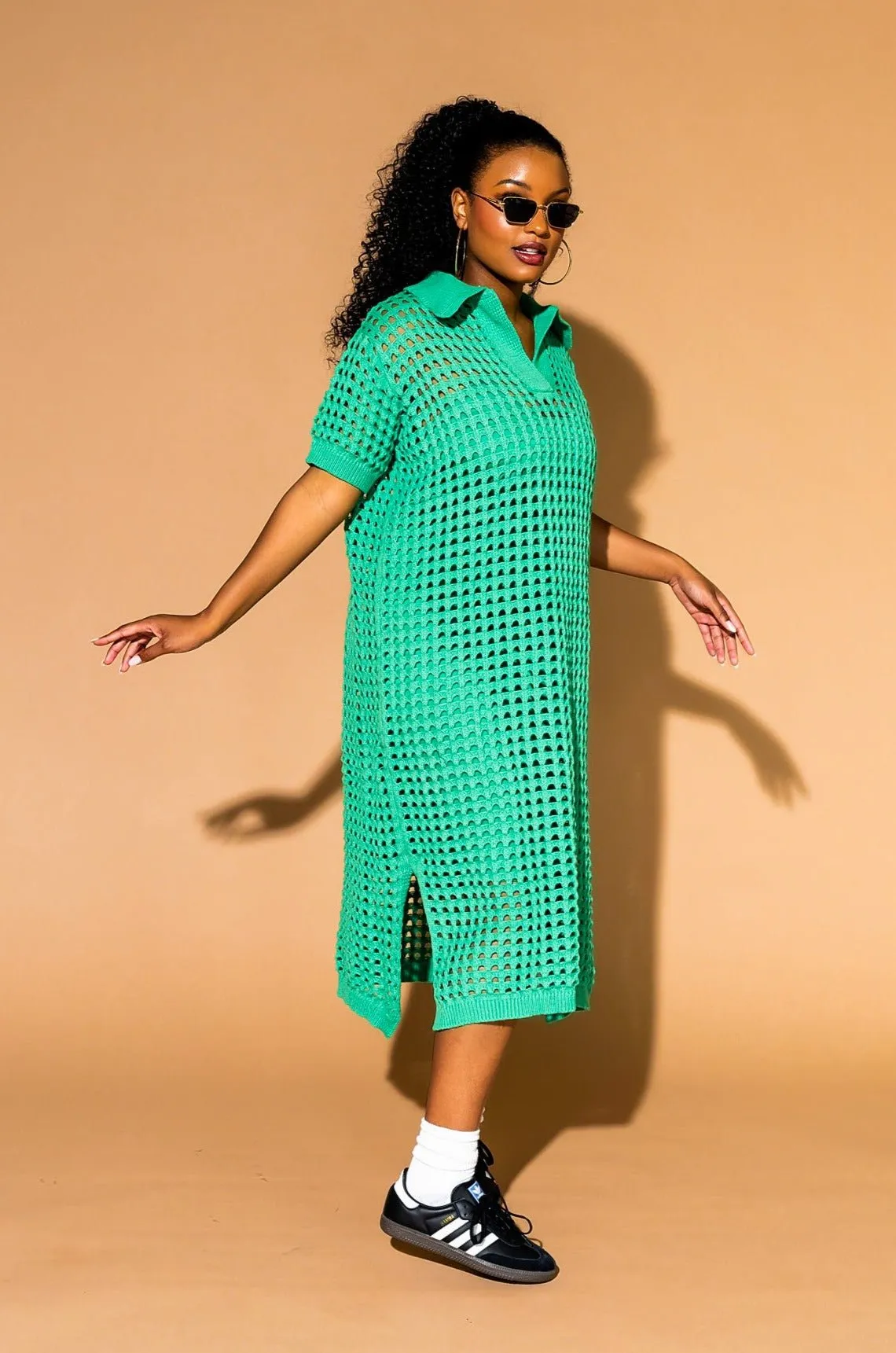 Soul Stuff Knit Dress   Slip in Jade