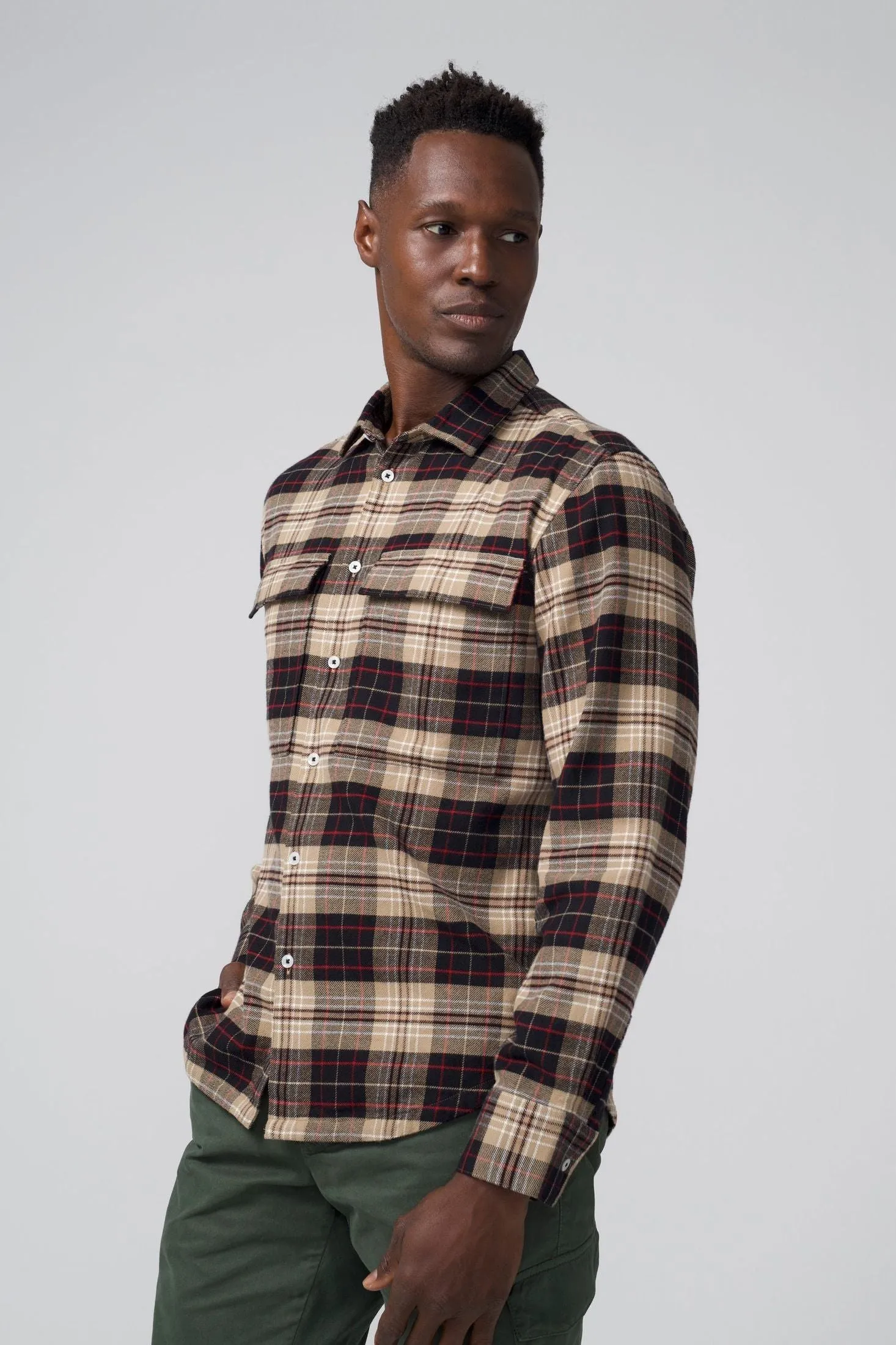 Stadium Shirt Jacket | Brushed Flannel