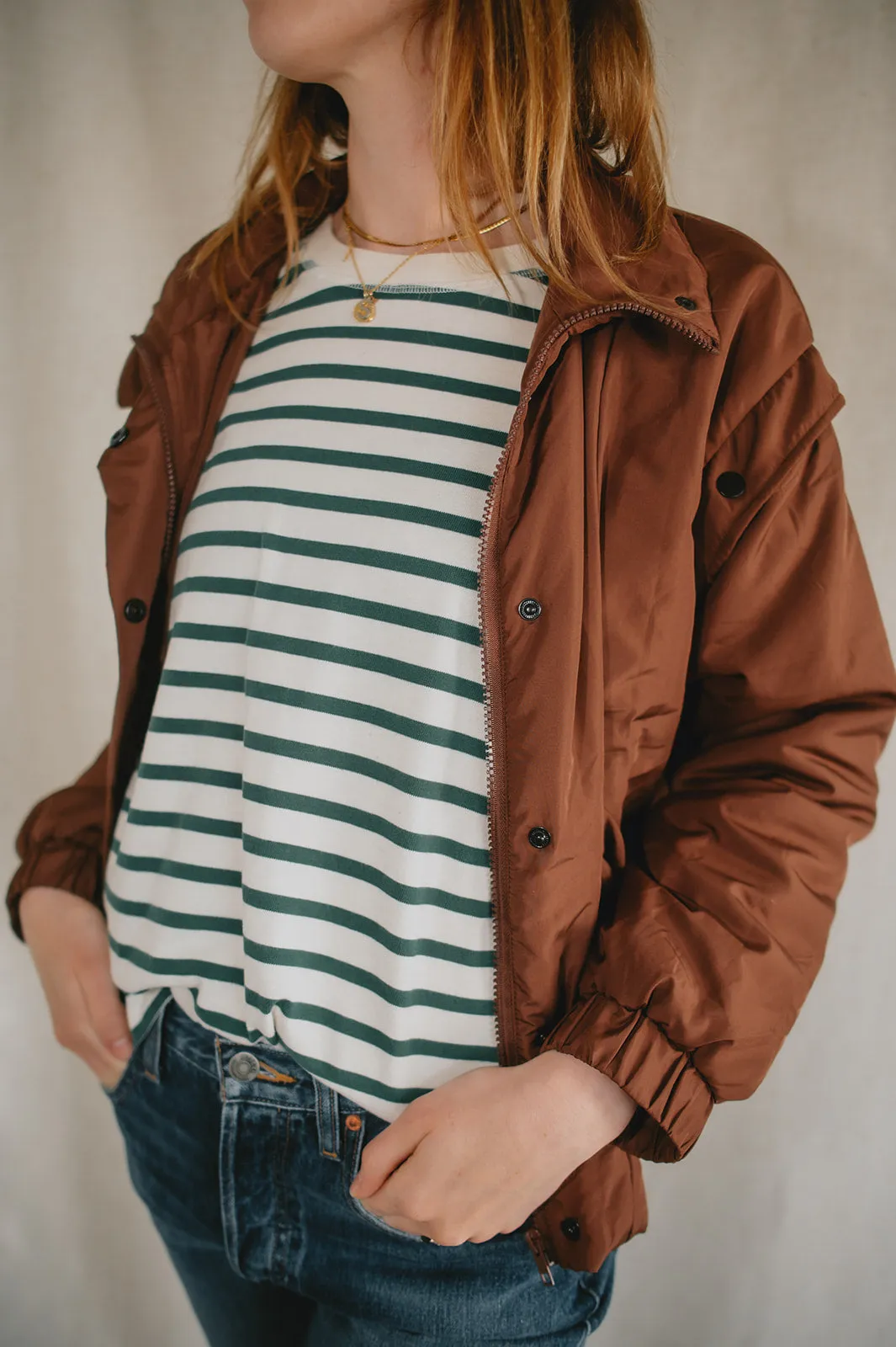 The Leyane Vest   Jacket by Saltwater Luxe - Java Brown
