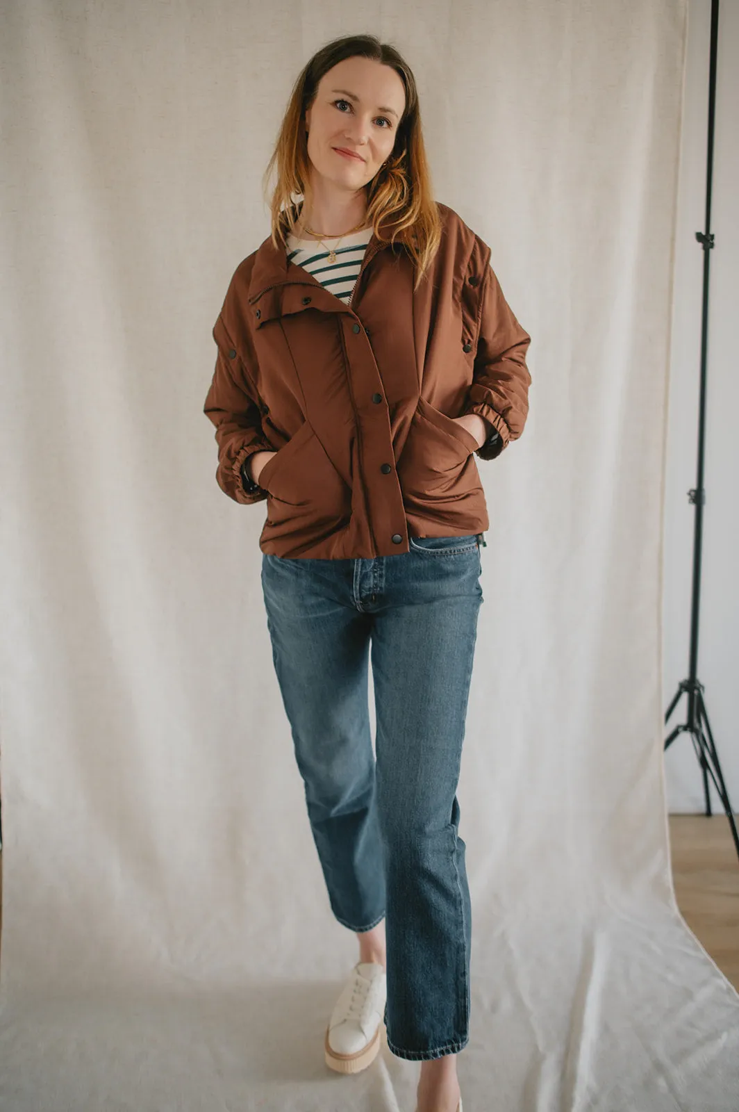 The Leyane Vest   Jacket by Saltwater Luxe - Java Brown