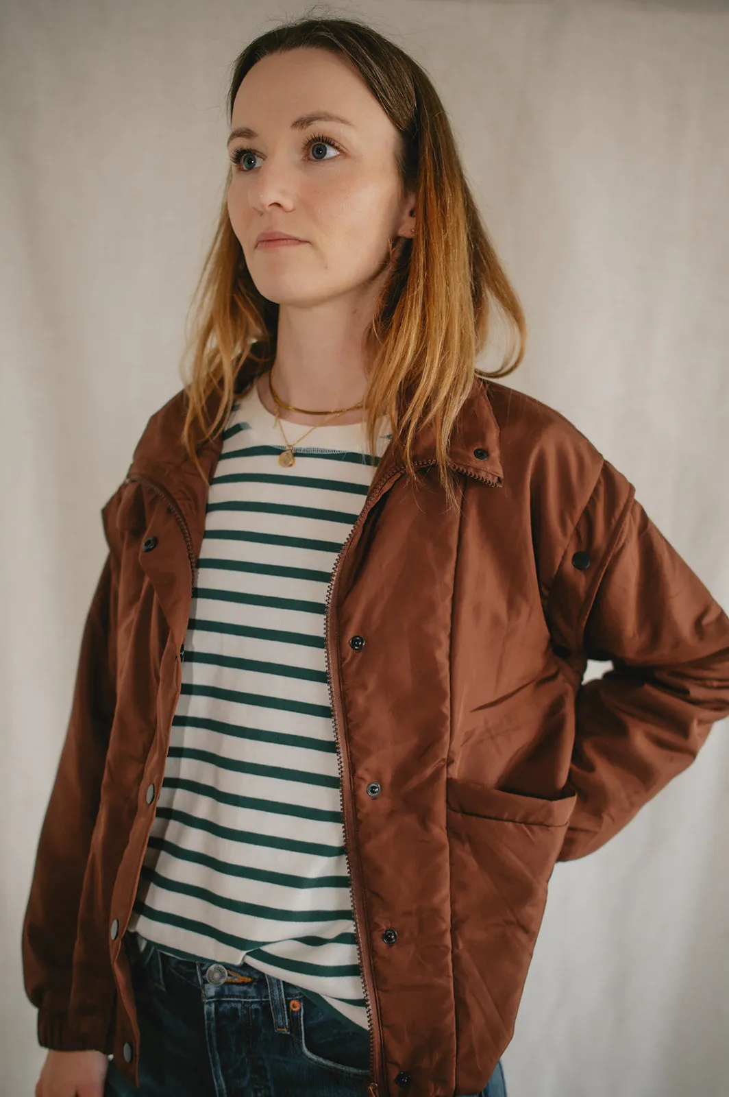 The Leyane Vest   Jacket by Saltwater Luxe - Java Brown