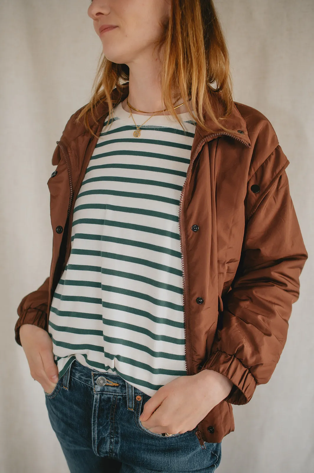 The Leyane Vest   Jacket by Saltwater Luxe - Java Brown