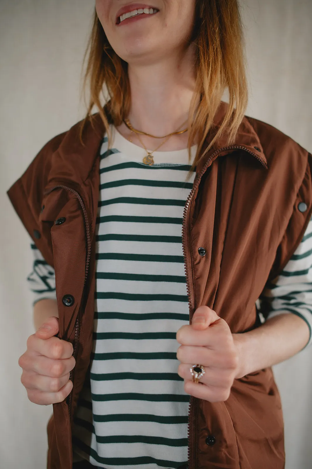 The Leyane Vest   Jacket by Saltwater Luxe - Java Brown