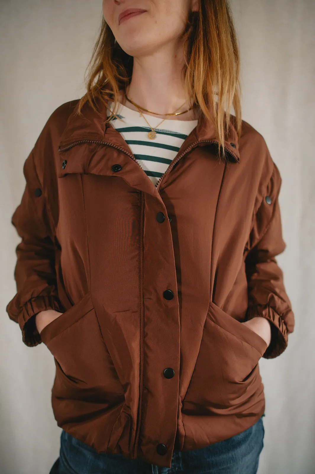 The Leyane Vest   Jacket by Saltwater Luxe - Java Brown
