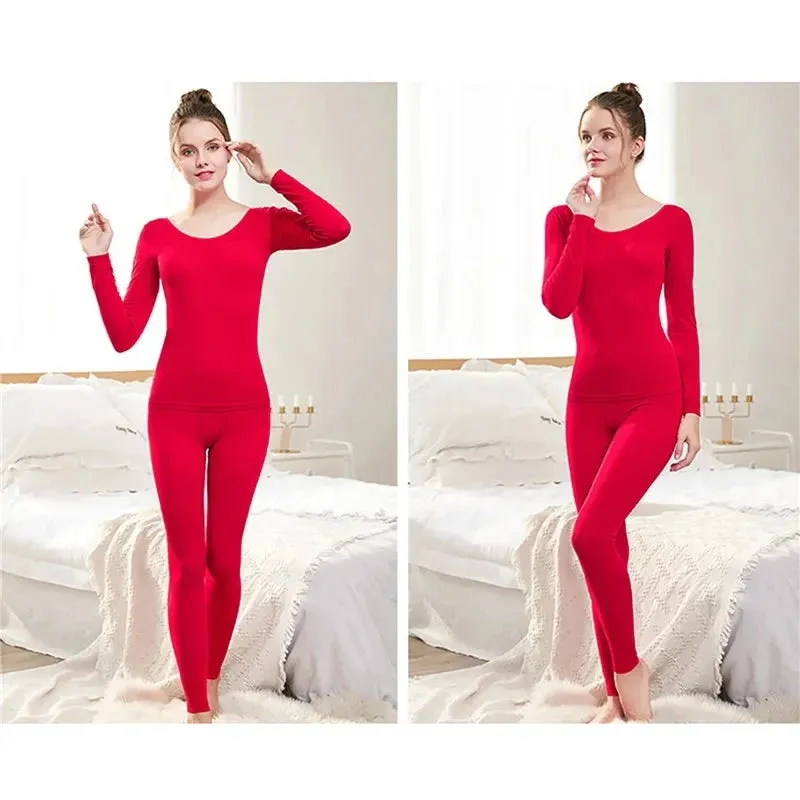 Thermal Underwear Set UltraThin Pajamas Constant Temperature 2pcs Suit