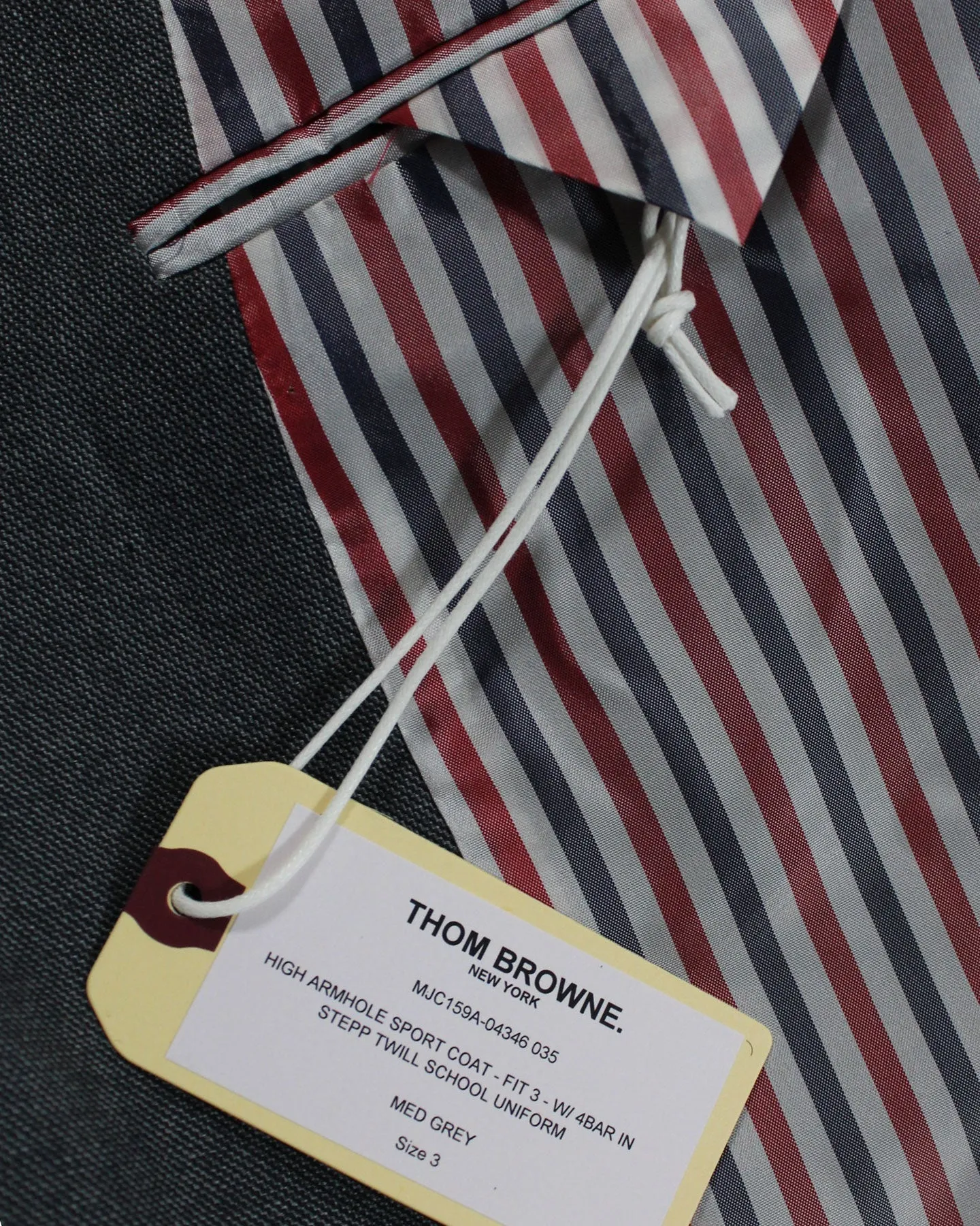 Thom Browne Sport Coat Medium Gray 4 Bar Design EU 50 / US 40 SALE