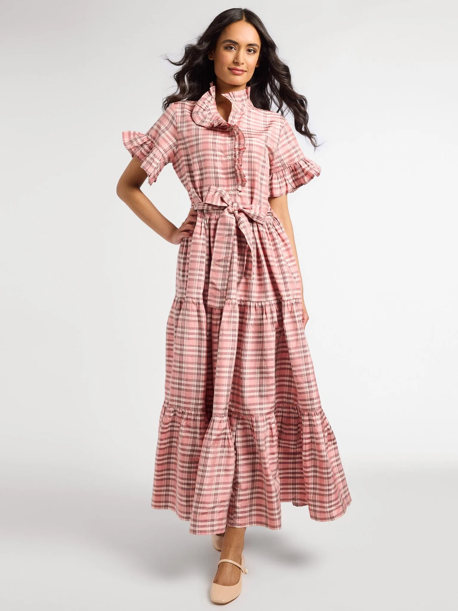 Victoria Dress in Sugarplum Plaid