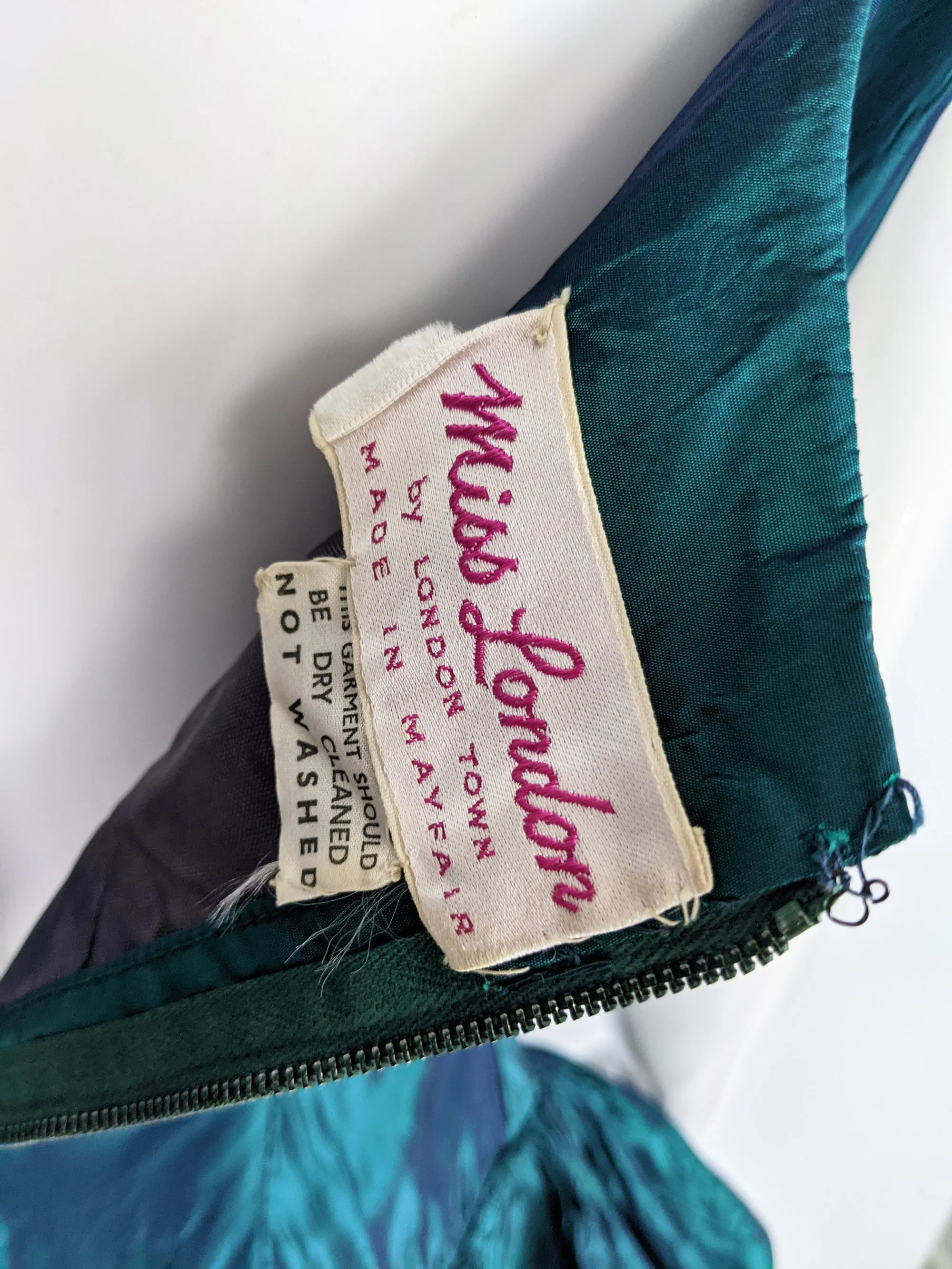 Vintage Ruffled Tier Drop Waist Taffeta Party Dress, 1950s
