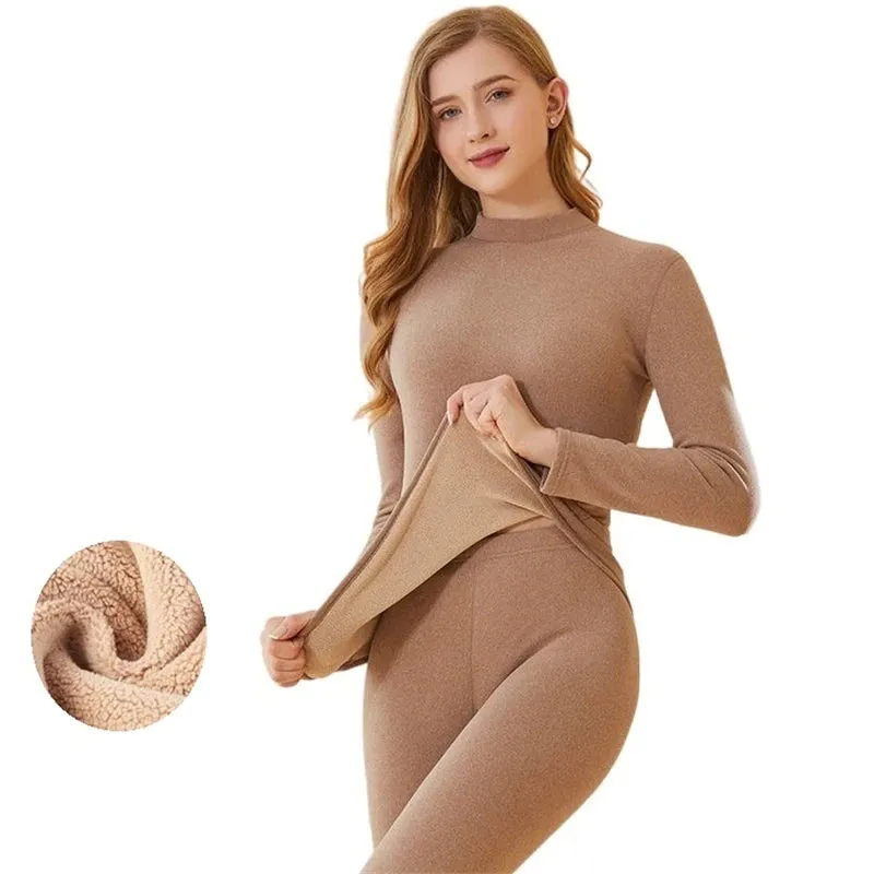 Winter Women's Thermal Underwear Thick Intimate 2 Pieces